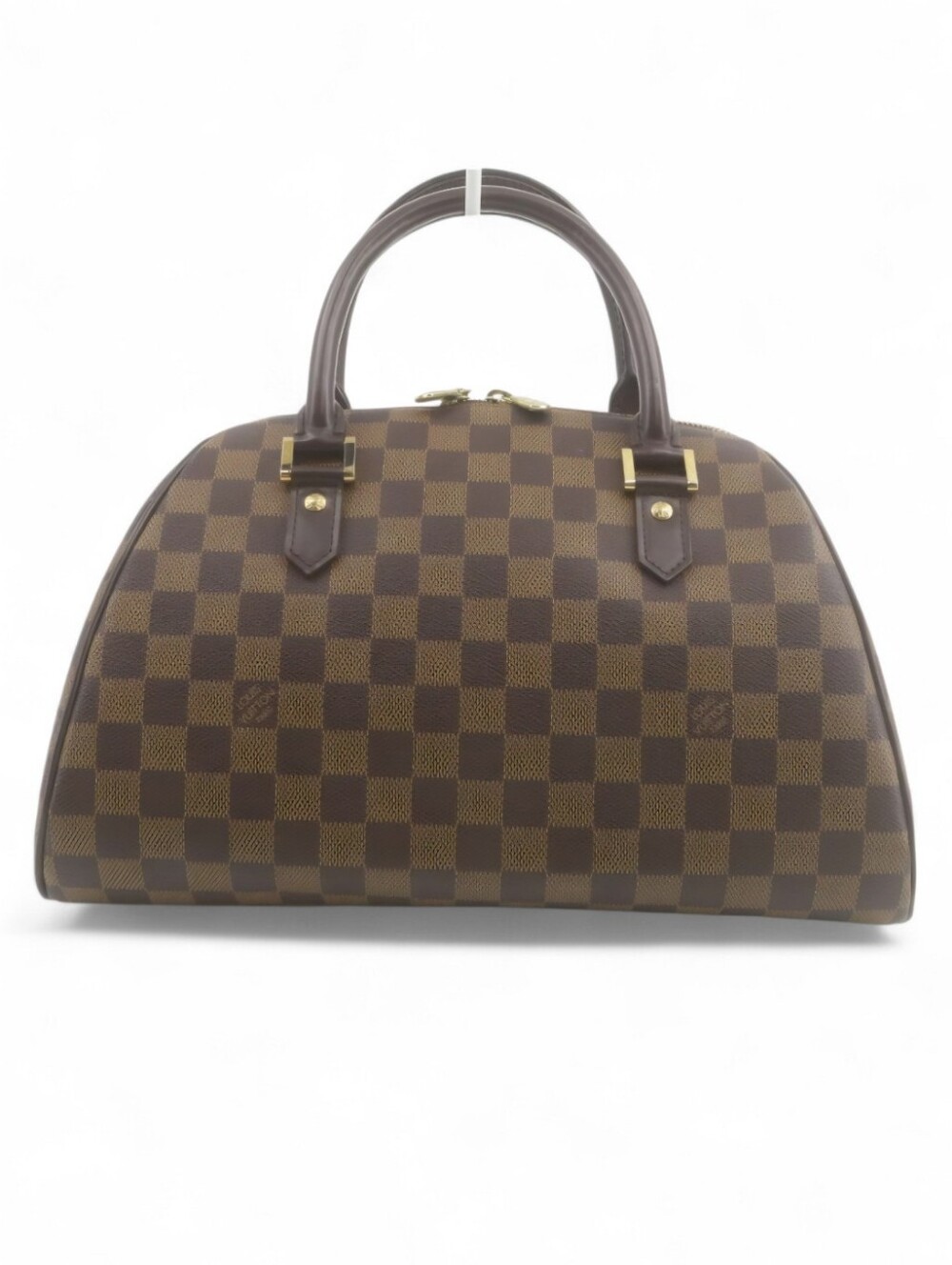 Louis Vuitton Damier Ebene Satchel Hand Bag Brown Checkered Dome Satchel